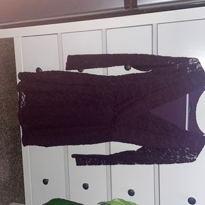 Purple Laced mid length dress